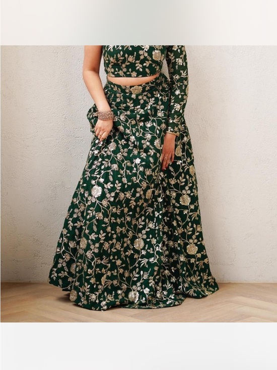The Saree Room Other - The Saree Room Emerald Green Blouse (s/xs) and Sequined Skirt (xs)